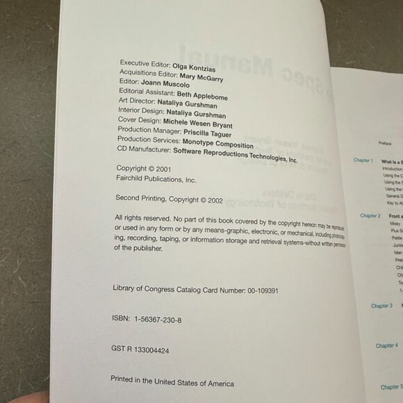 The Spec Manual Illustrated Fashion Design Bryant and DeMers 2002 BOOK ONLY - Picture 4 of 11